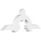 Ekena Millwork Ericson Architectural Grade PVC Gable Bracket, 72"W x 27"H x 6"D x 6"F, 9/12 Pitch GBP072X27X0606ERI00 - alternate 1